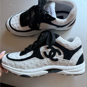 CC Sneakers Black and White Size 6.5